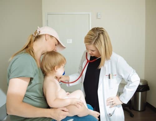 Child receiving gentle allergy and asthma care at Happy Kids Clinic